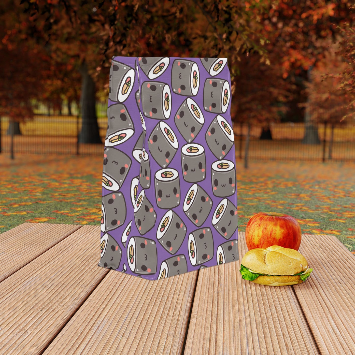 Cute Sushi Print Lunch Bag, Fun Foodie Accessory, Kids Backpack, Bento Bag