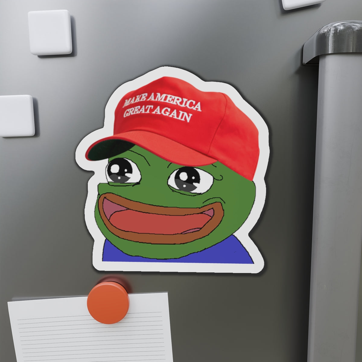 Funny Pepe Die-Cut Magnet | Meme Fridge Art | Gift | Quirky Home MAGA