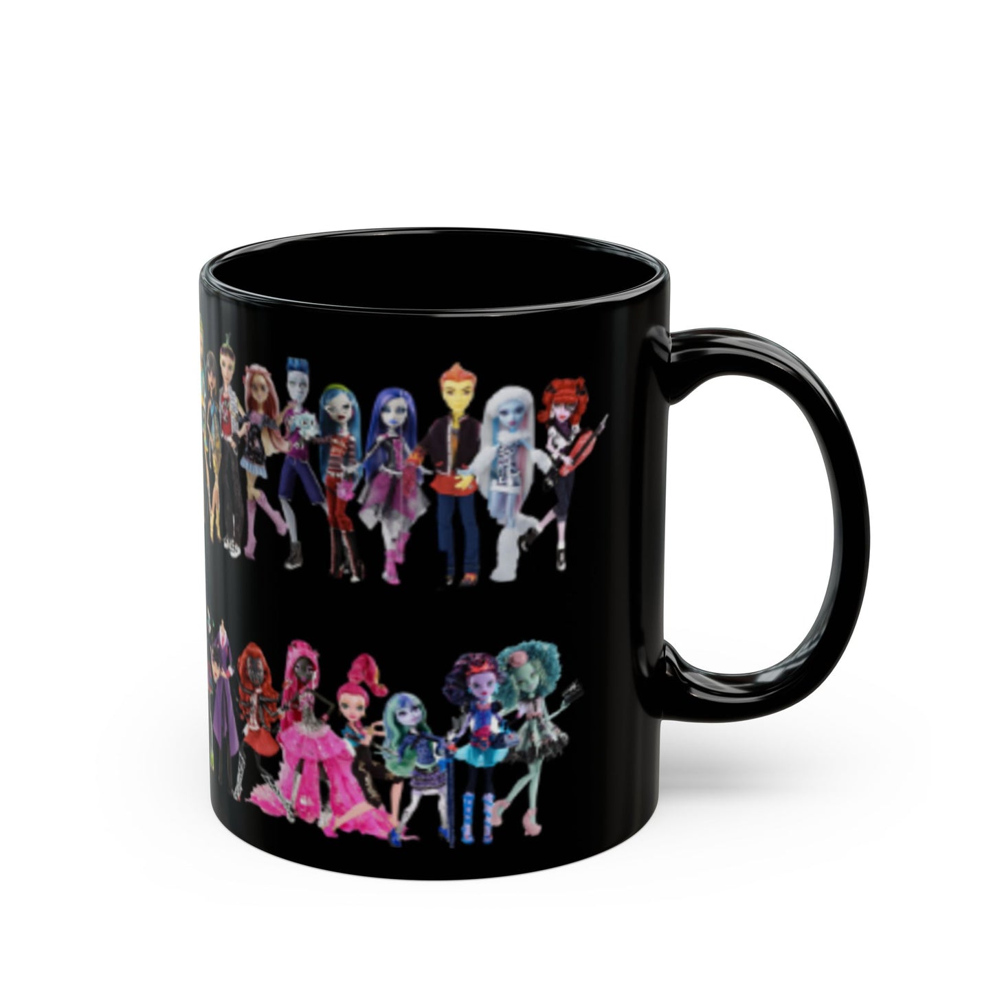Monster High All G1 Dolls Inspired Black Mug - Ideal for Collectors & Gifts, Fun