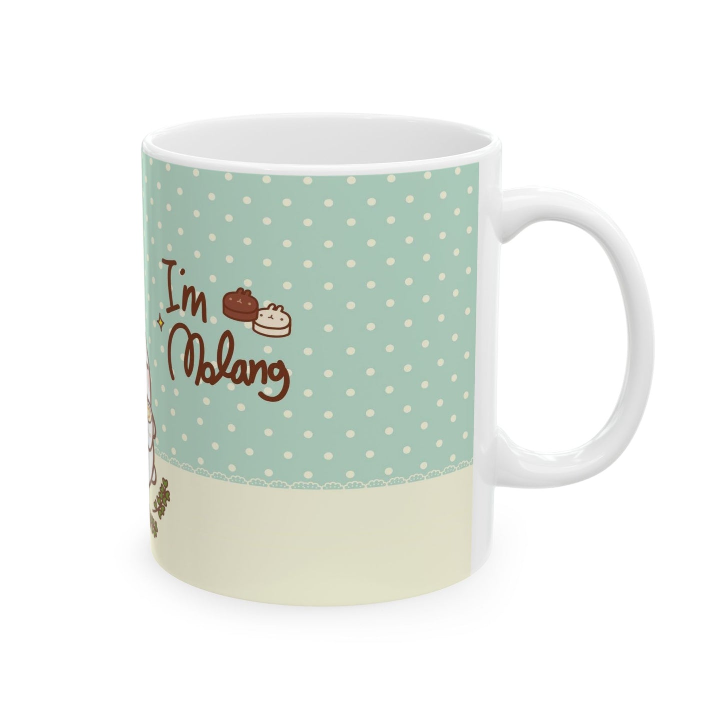 Cute Molang the Bunny Ceramic Mug, Tea Mug, Gift for Animal Lovers, Cozy Cup