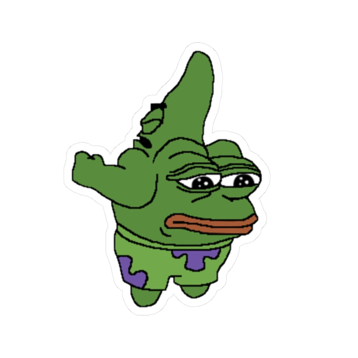 Pepe the Frog Kiss-Cut Stickers, Humorous Laptop Decal, Unique Gift, Cute Decor,