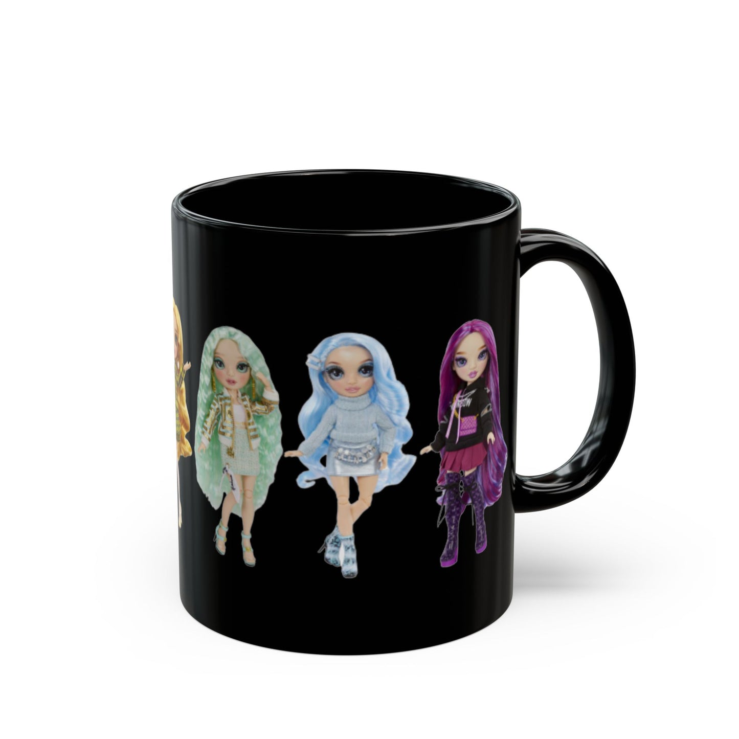 Rainbow High Dolls Black Mug - Unique Collectible for Fashion Doll Lovers