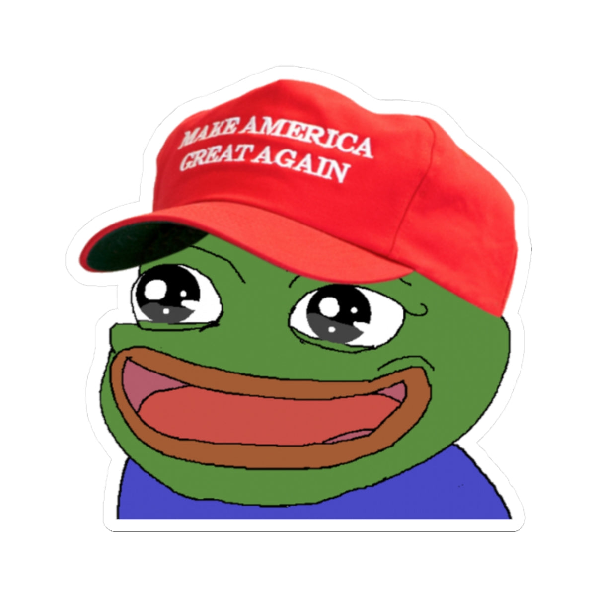 Political TRUMP Meme Frog Inspired Kiss-Cut Sticker