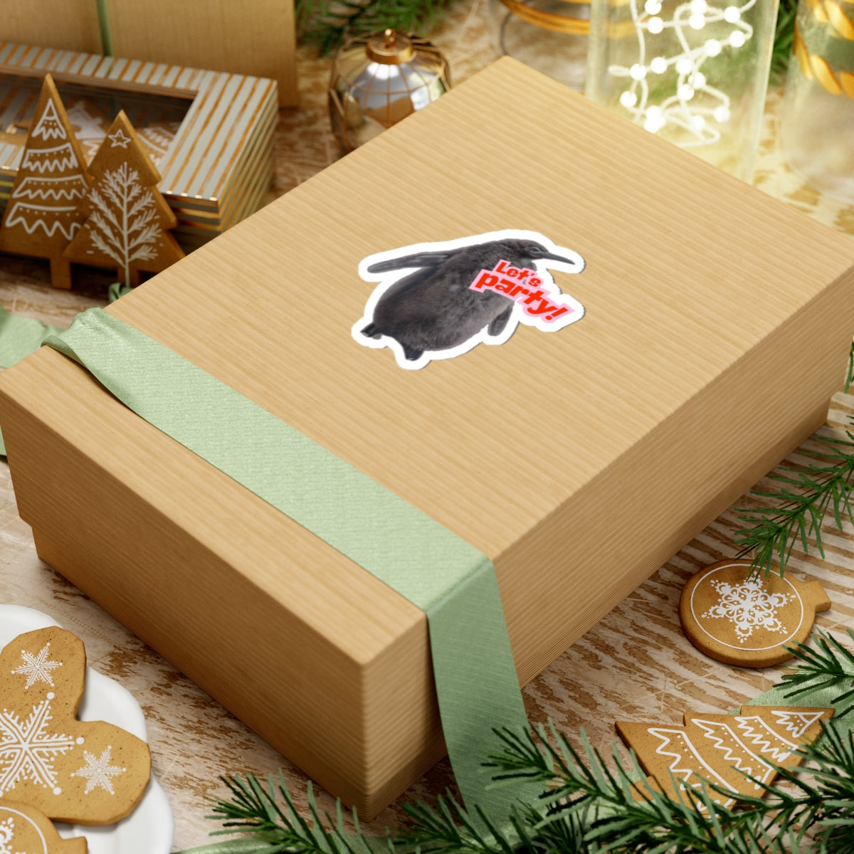 Fun Pesto the Penguin Party Stickers, Cute Animal Decor, Laptop Decal