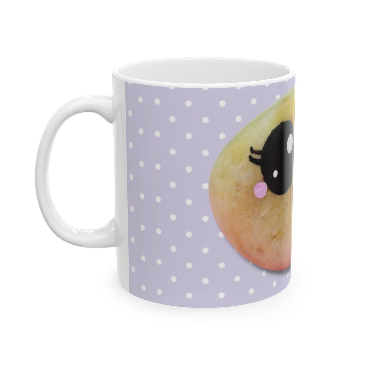 Cute Kawaii Pet Rock Ceramic Mug - Gift for Kids, Home Decor, Coffee Lover