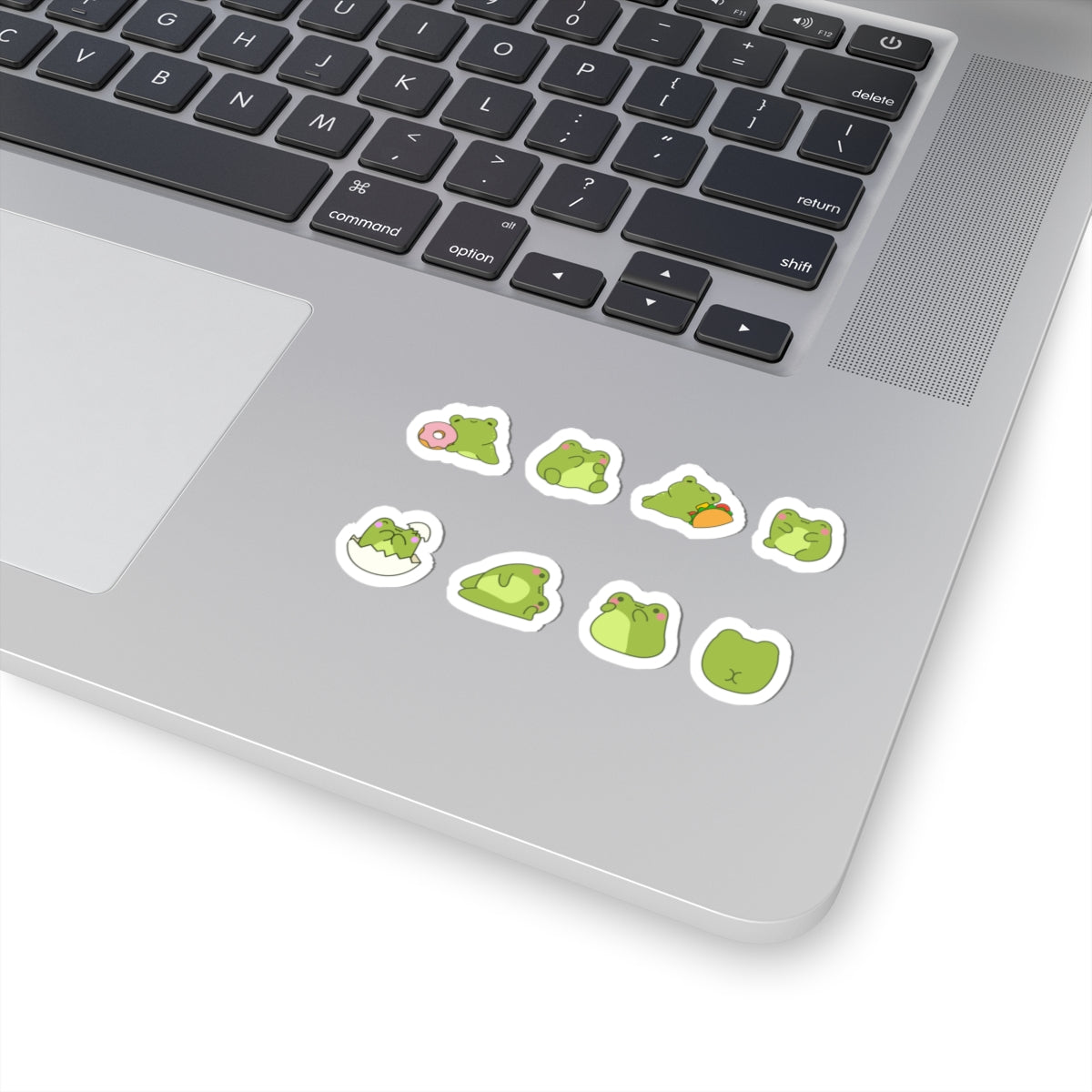 Cute Frog Kiss-Cut Stickers Set, Perfect for Planners, Laptops, and Gifts