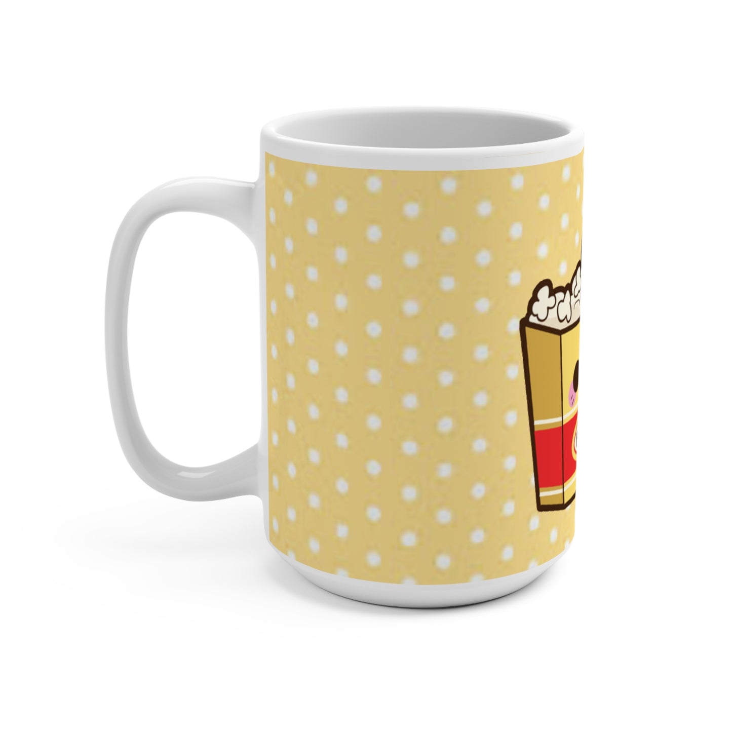 Kawaii Popcorn Mug, Fun Kitchen Accessory, Gift for Movie Lovers, Charming