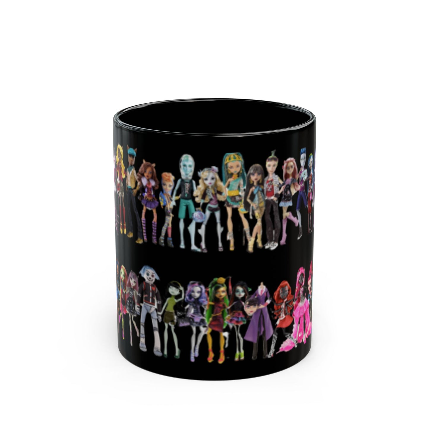 Monster High All G1 Dolls Inspired Black Mug - Ideal for Collectors & Gifts, Fun