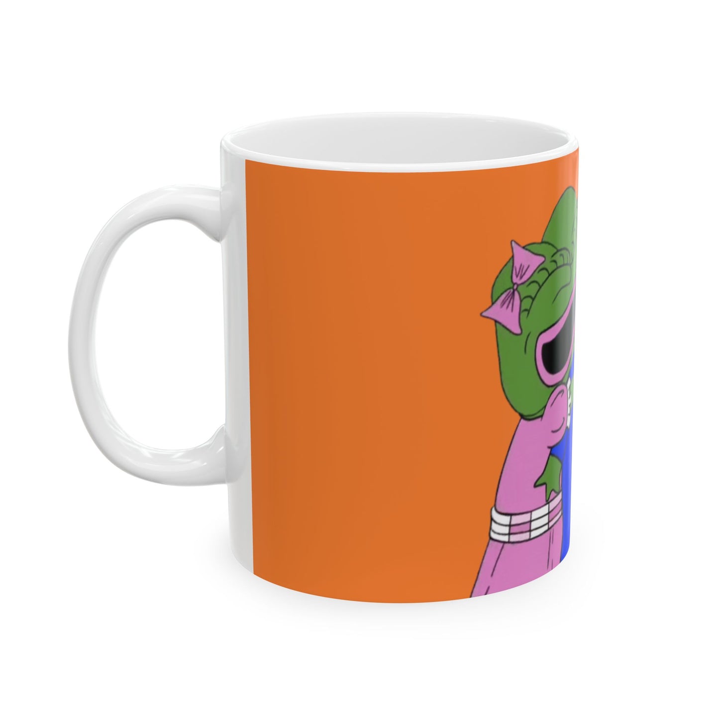 Playful Pepe the Frog & Lil Sister Mug, Cute Coffee Cup, Funny Gift, Unique Cup