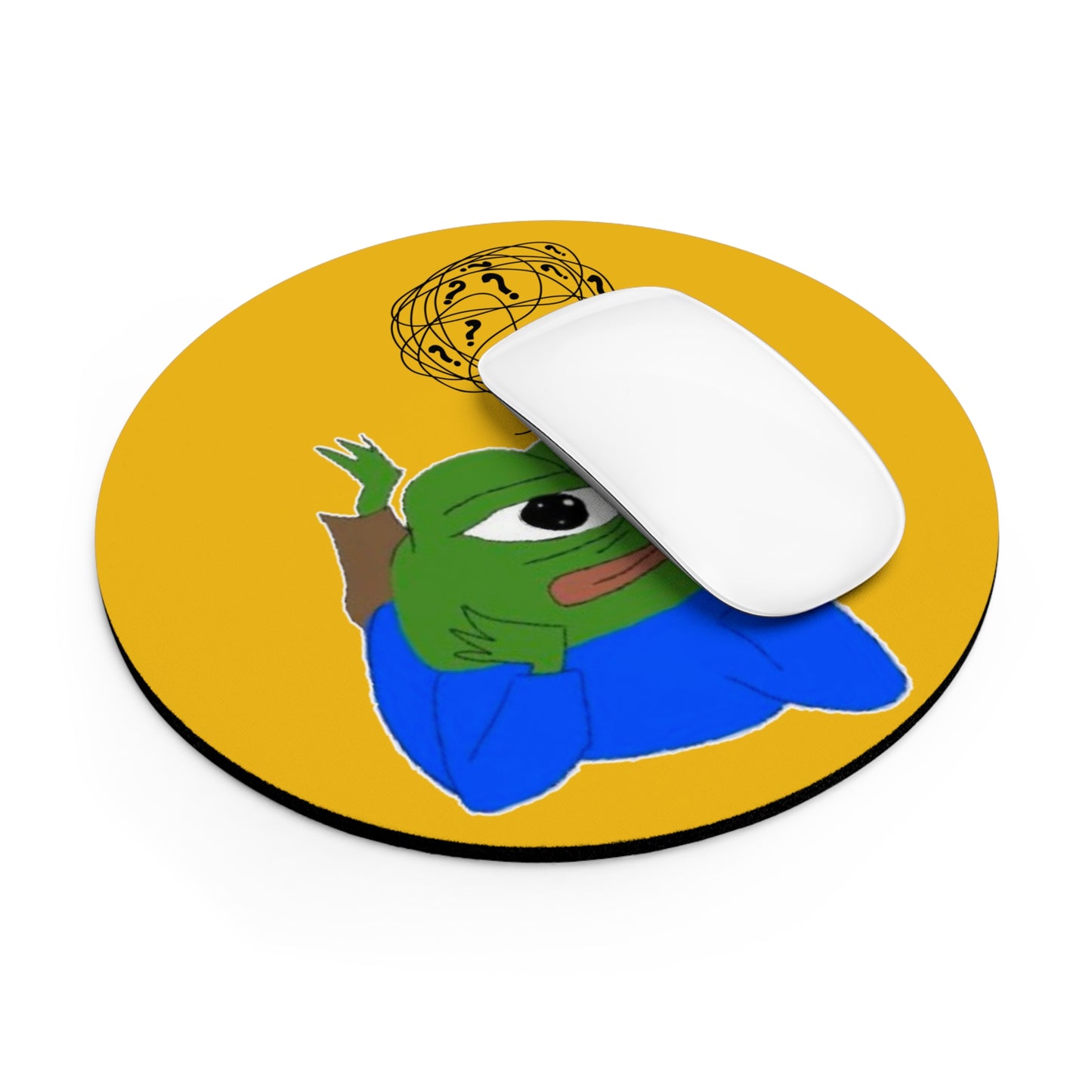 Funny Pepe the Frog Mouse Pad, Gaming Accessory, Office Decor, Meme Gift, Unique