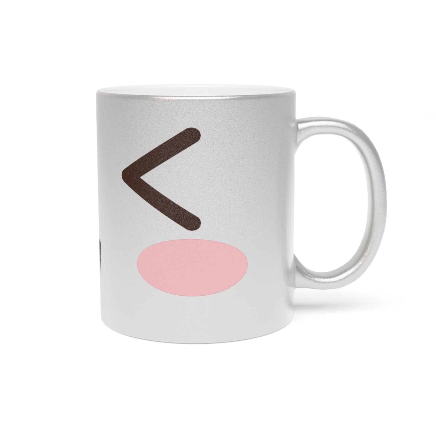 Cute Metallic Mug with Cheerful Design, Sparkle Mug, Gift for Coffee Lovers, Fun
