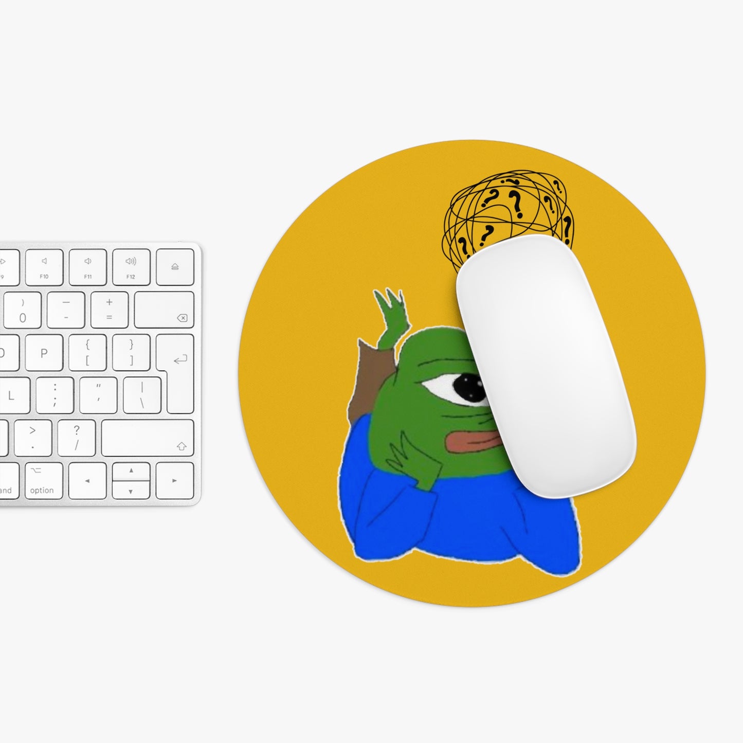 Funny Pepe the Frog Mouse Pad, Gaming Accessory, Office Decor, Meme Gift, Unique
