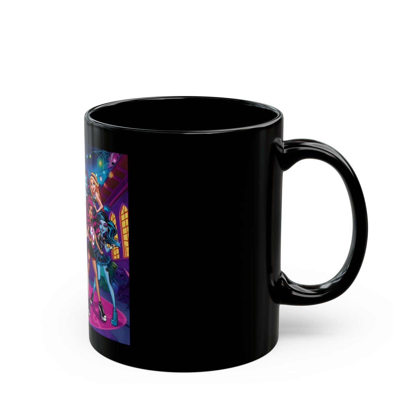 Monster Girls Black Mug, Unique Gift for Fans, Halloween Decor, Coffee