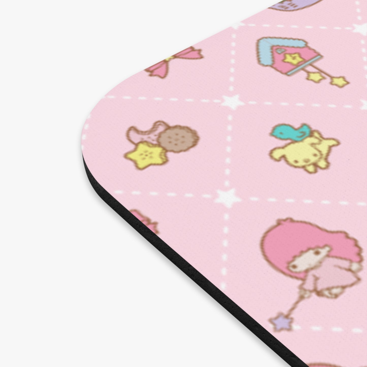 Cute Little Twin Star Pastel Mouse Pad, Kawaii Desk Decor, Adorable Gift