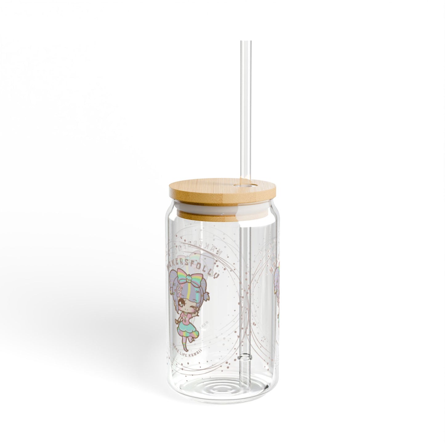 MakersFolly Sipper Glass, Cute Character Drinkware, Eco-Friendly, Party Favor