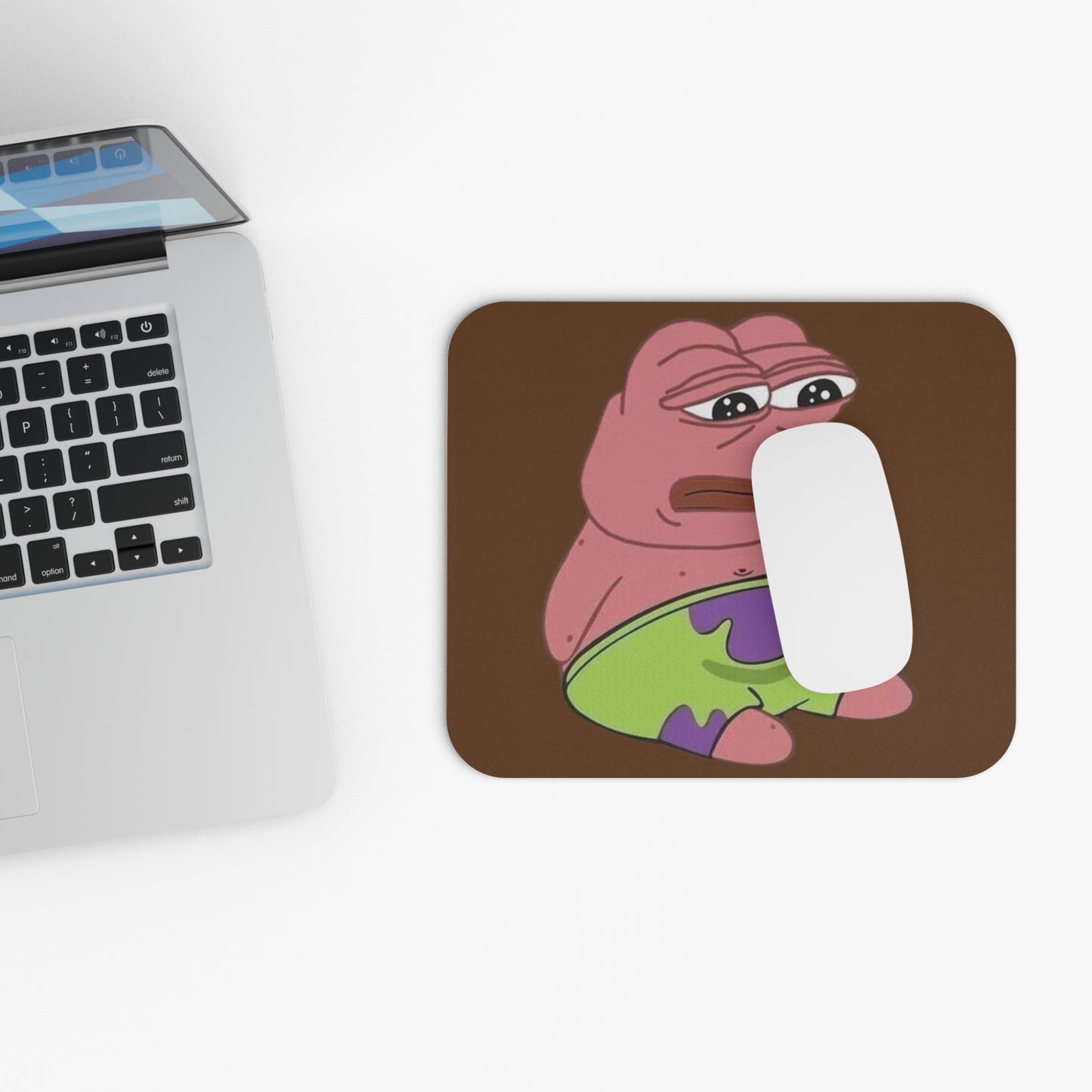 Funny Pepe Meme Mouse Pad, Gamer Accessory, Desk Decor, Gift for Him, Computer