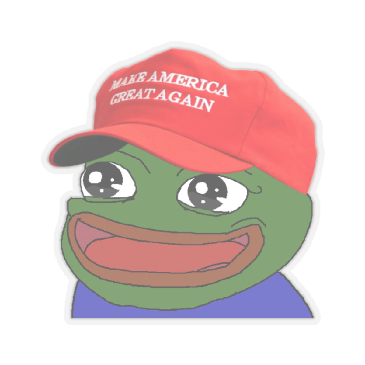 Political TRUMP Meme Frog Inspired Kiss-Cut Sticker