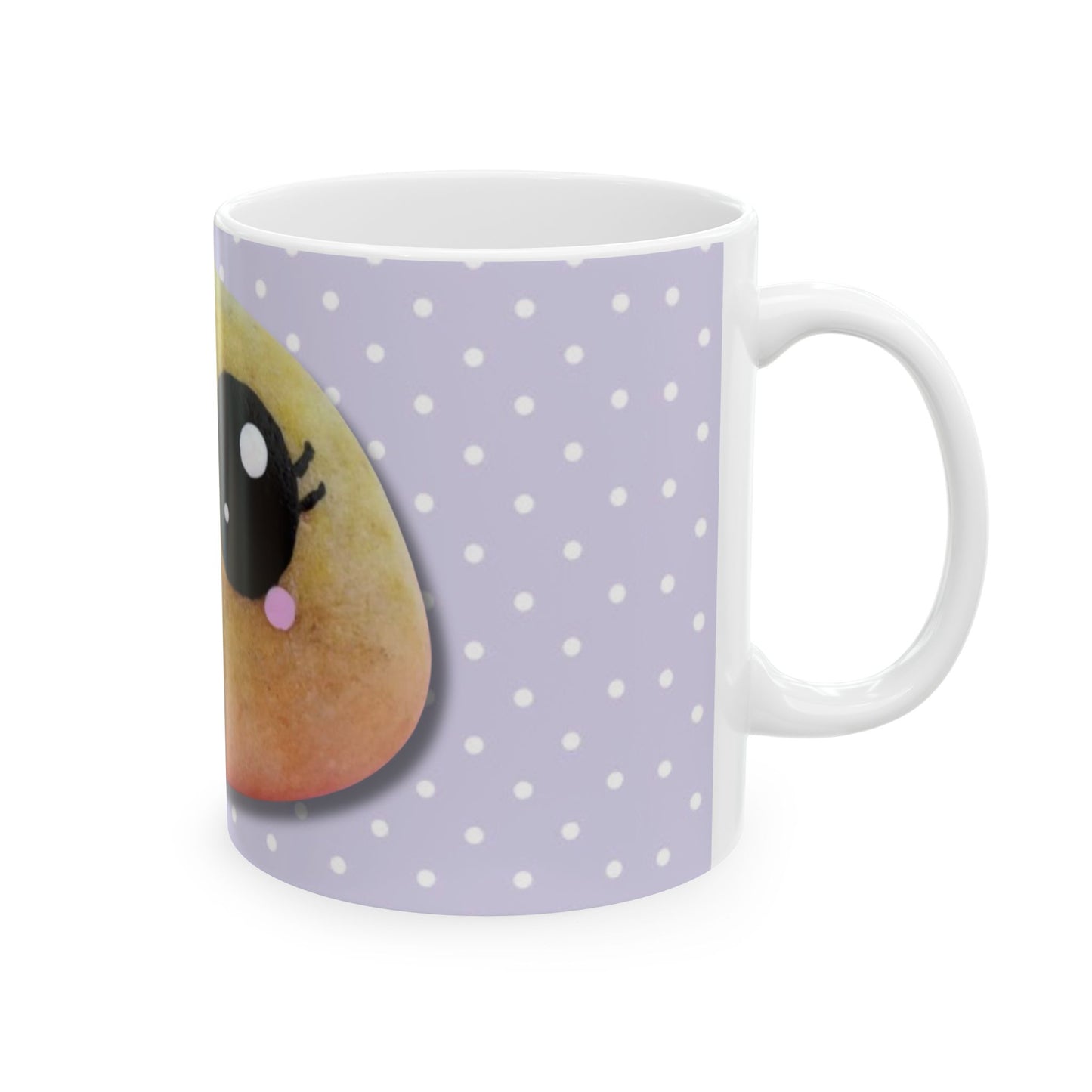 Cute Kawaii Pet Rock Ceramic Mug - Gift for Kids, Home Decor, Coffee Lover