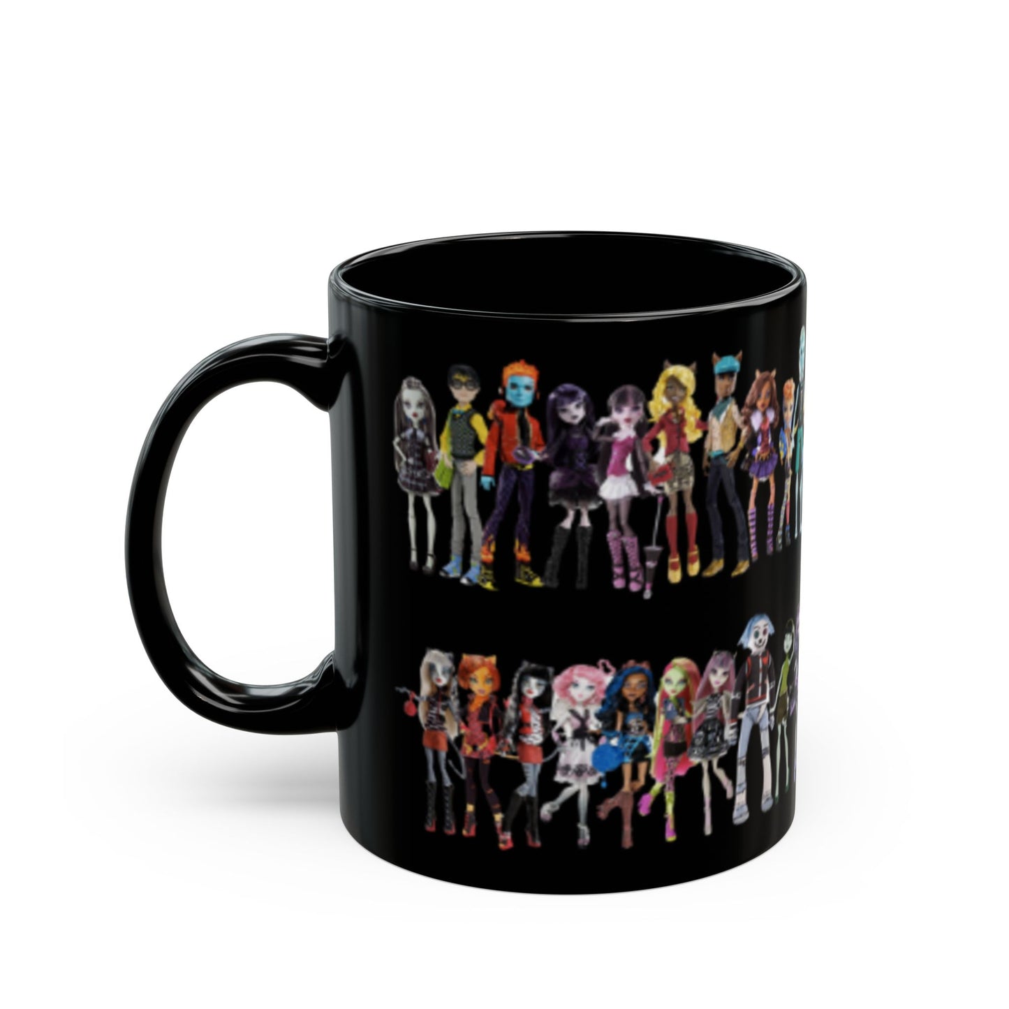 Monster High All G1 Dolls Inspired Black Mug - Ideal for Collectors & Gifts, Fun