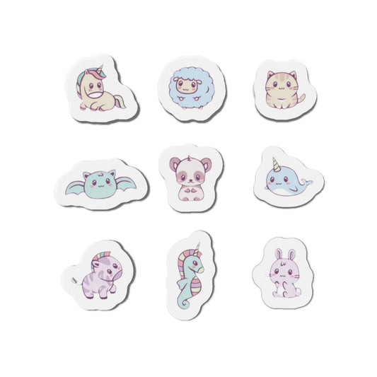 Cute Animal Die-Cut Magnets - Whimsical Decor for Fridge, Kids Room, Gifts, Baby