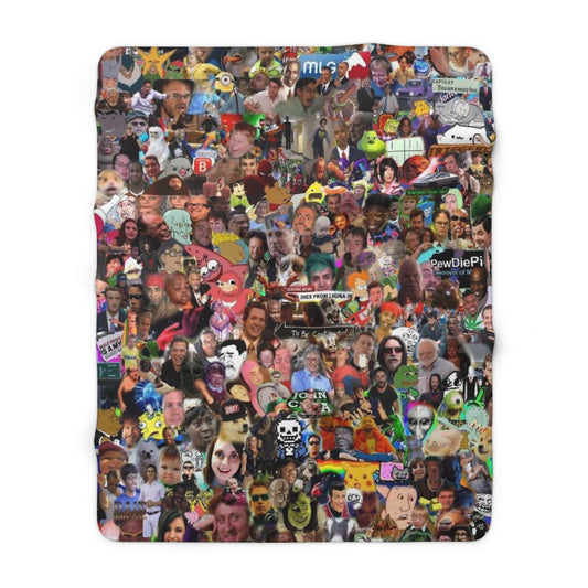 60x80 What the Classic Memes Sherpa Fleece Blanket