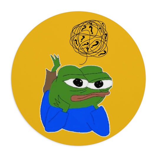 Funny Pepe the Frog Mouse Pad, Gaming Accessory, Office Decor, Meme Gift, Unique