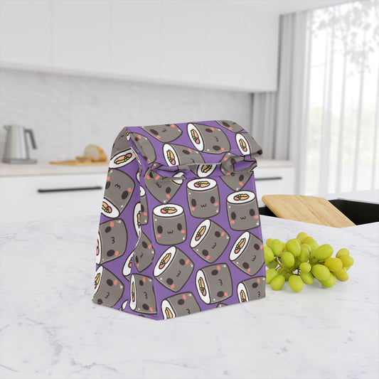 Cute Sushi Print Lunch Bag, Fun Foodie Accessory, Kids Backpack, Bento Bag