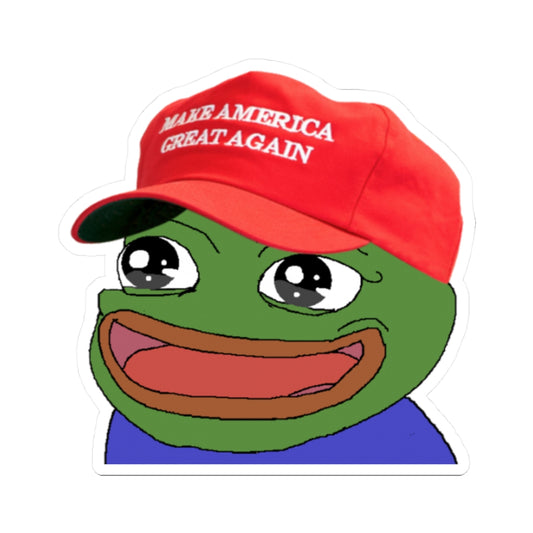 Political TRUMP Meme Frog Inspired Kiss-Cut Sticker