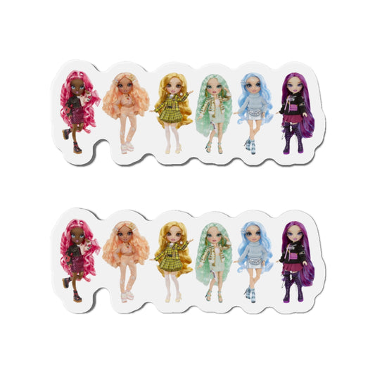 Besties Rainbow High Dolls 2-Pack of Die-Cut Magnets