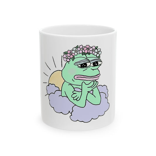 Kawaii Pepe Mug, Cute Coffee Cup for Meme Lovers, Gifts for Friends, Funny