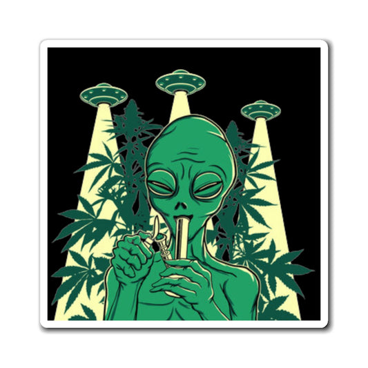 Alien Vibes Magnet - Retro Sci-Fi Home Decor, Fun Gift for Friends, Kitchen Wall Art, Stoner Decor, Unique Refrigerator