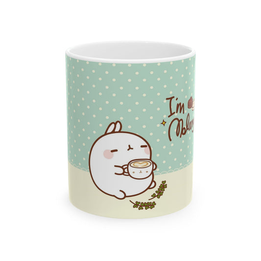 Cute Molang the Bunny Ceramic Mug, Tea Mug, Gift for Animal Lovers, Cozy Cup