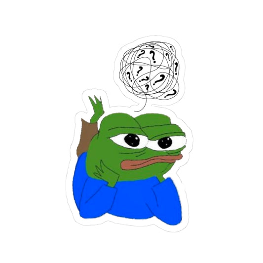 Pepe the Frog Kiss-Cut Stickers, Funny Meme Art, Laptop Decals, Humor Stickers