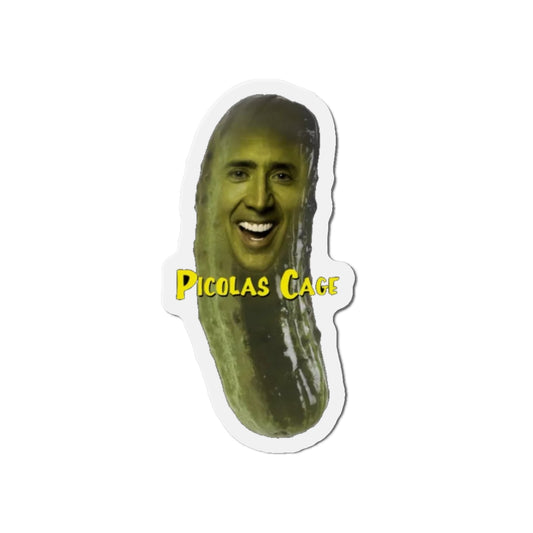 Funny Picolas Cage Pickle Die-Cut Magnet, Quirky Kitchen Decor, Gift for Film