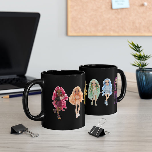 Rainbow High Dolls Black Mug - Unique Collectible for Fashion Doll Lovers