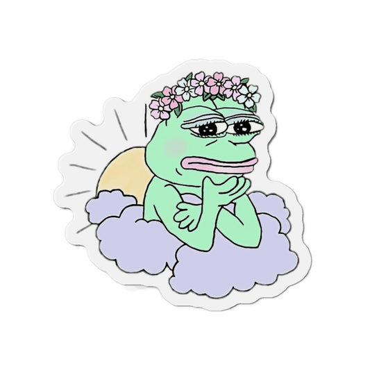 Kawaii Pepe Funny Meme, Gift for Meme Lovers, Ballet, Dorms, Die-Cut Magnets