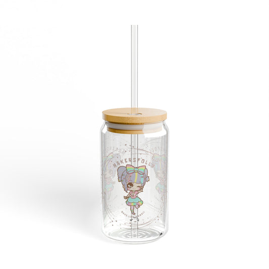 MakersFolly Sipper Glass, Cute Character Drinkware, Eco-Friendly, Party Favor