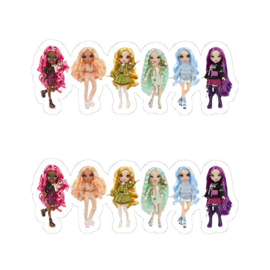 Rainbow High Dolls 2 Pack of Kiss-Cut Stickers | Fun for Laptops & Party Favors
