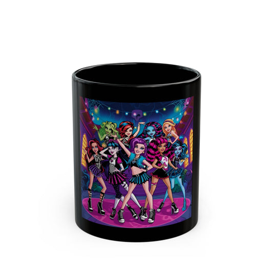 Monster Girls Black Mug, Unique Gift for Fans, Halloween Decor, Coffee