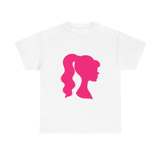 Barbie Silhouette Tee, Retro 80s T-Shirt, Gift for Her, Stylish Casual Wear, Fun