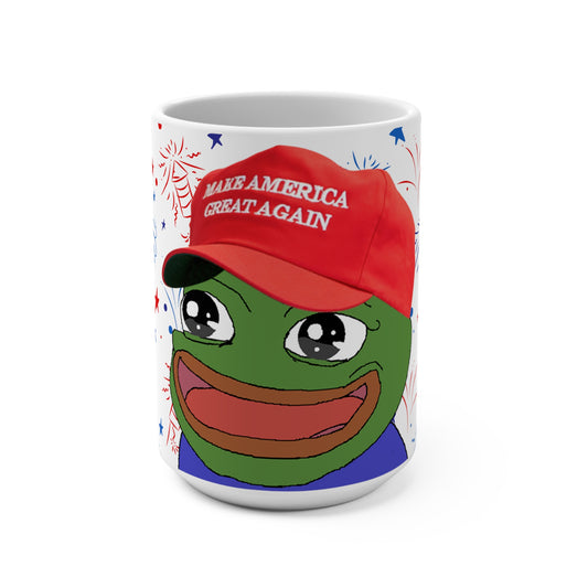 Pepe MAGA Meme Mug, Gift for Meme Lovers, Coffee Cup for Collectors, Humor