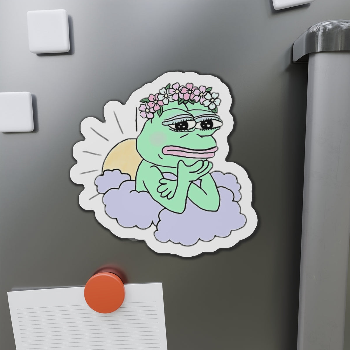 Kawaii Pepe Funny Meme, Gift for Meme Lovers, Ballet, Dorms, Die-Cut Magnets